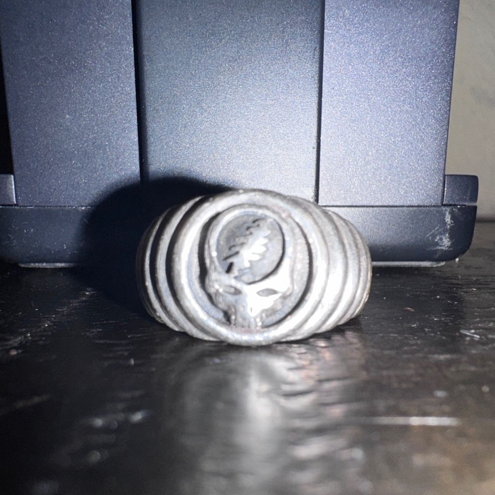 Vintage Grateful Dead “Steal Your Face” Ring – Family Silver, Ripple Design